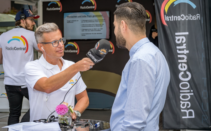 Radio Central live vor Ort. 