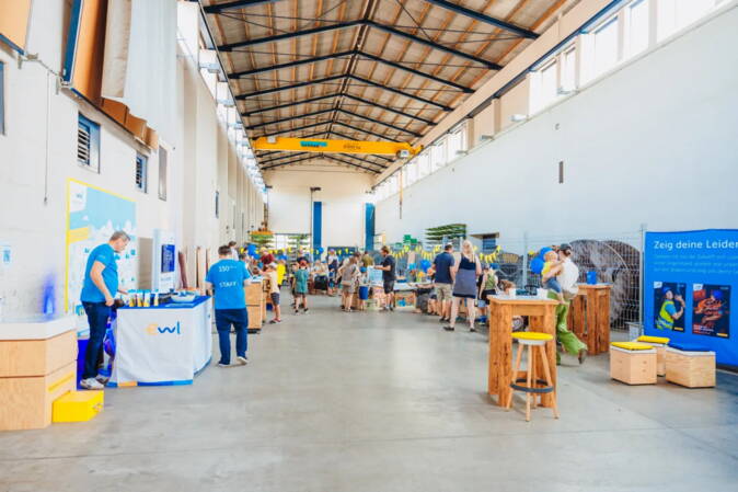 ewl Jubiläum Halle mit Aktivitäten im Rahmen des Jubiläums von ewl.