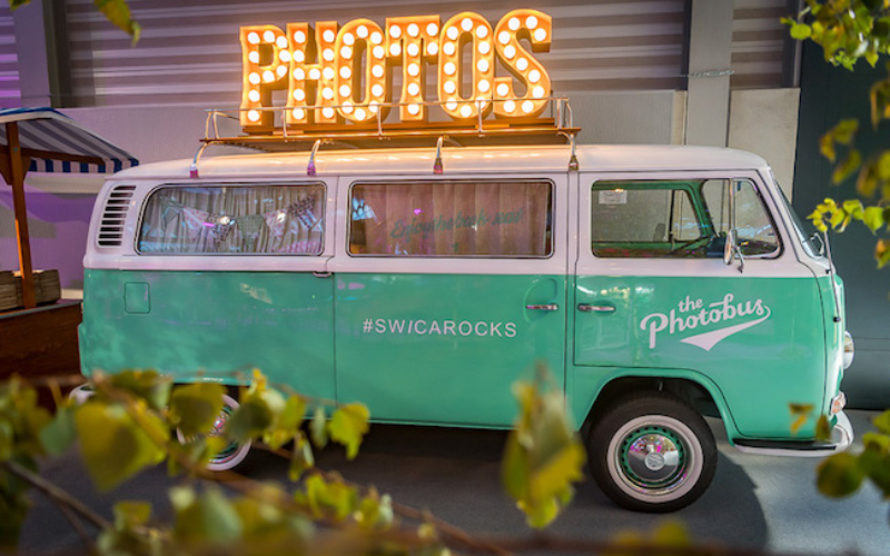 Mitarbeiterfest 25-Jahr-Jubiläum Swica Photo-Bus, alter VW-Bus