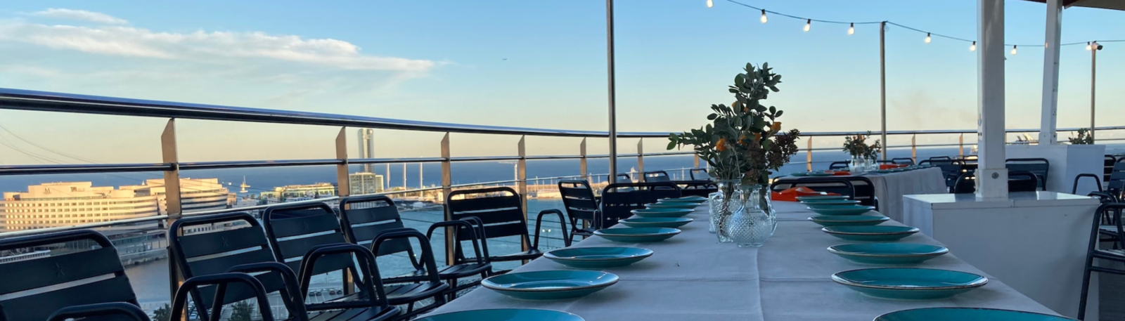 60 Jahre Jubiläum - Senn Chemicals Apéro on the terrace in Barcelona.