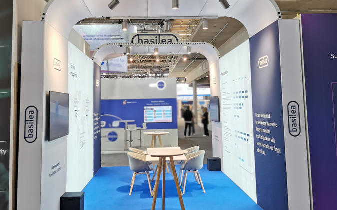 Exhibition stand for Basilea, ESCMID Congress Vienna. 